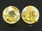 NATURAL MINE - PAIR ROUND YELLOW SAPPHIRE 1.67 CTS.