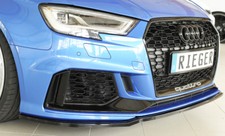 Rieger CUP Spoilerlippe SCHWARZ für Audi A3 8V RS3 FL Frontspoiler Schwert ABS