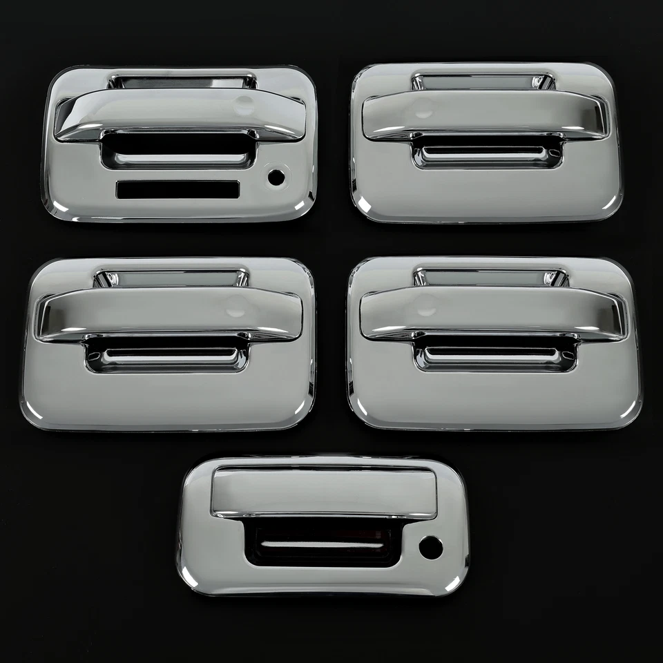 Хромированные крышки на 4 двери (с клавиатурой) + ручки задней двери подходят для Ford F150 2004-2014 годов выпуска - Изображение 2 из 4