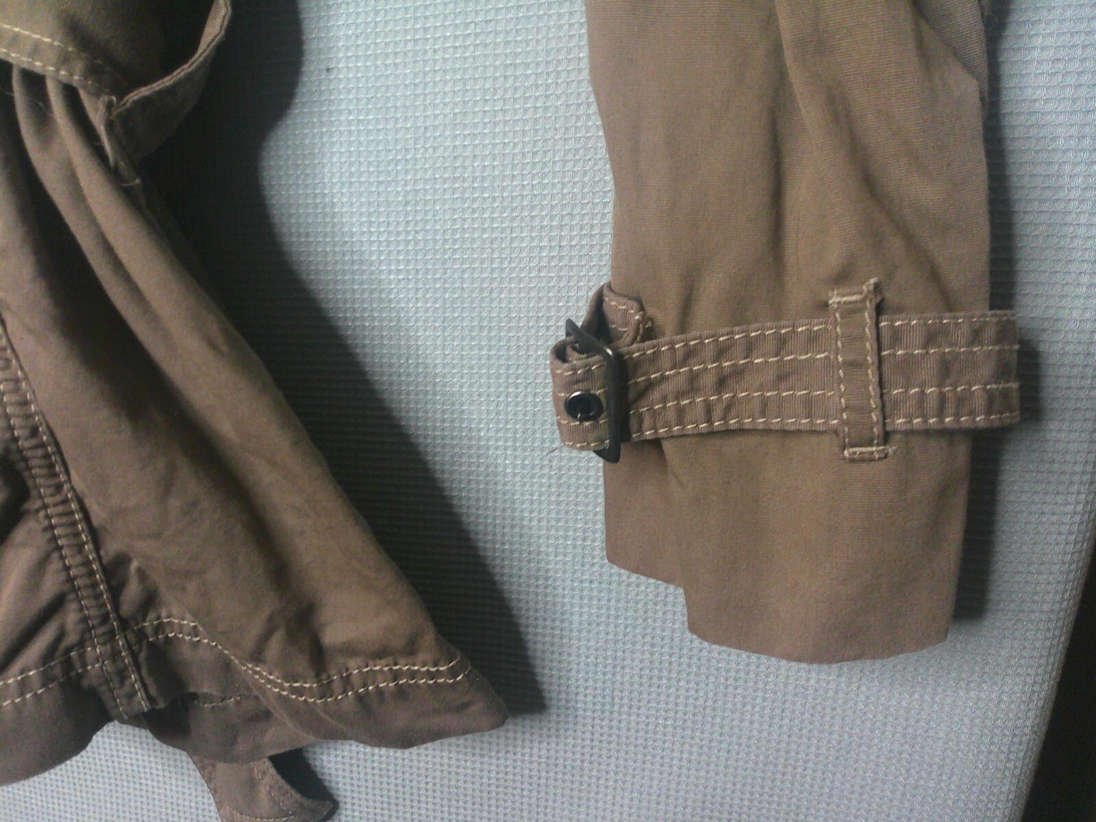 Gap Double Breasted Jacket Womens Medium Tan Belt… - image 15