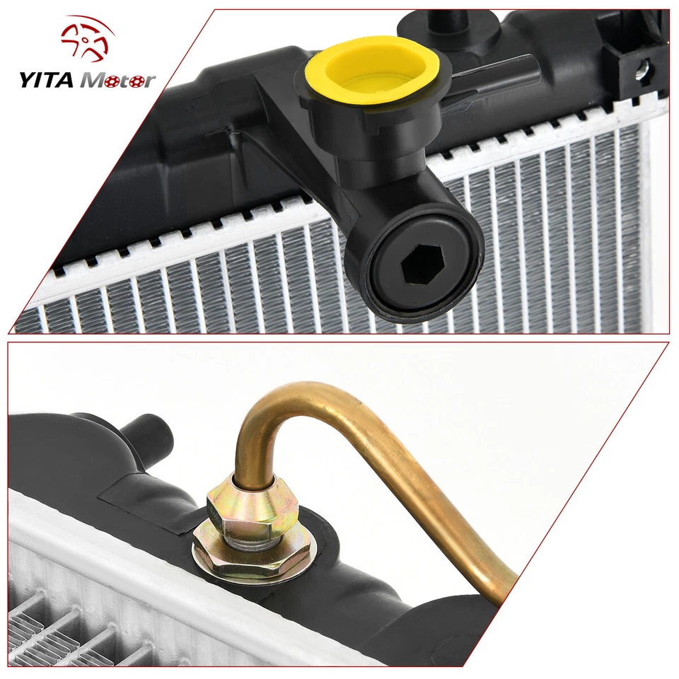 Radiador para Hyundai Santa Fe 2001 2002 2003 2004 2005 2006 2,4 L L4 y 2,7 L V6 Foto 4 de 4