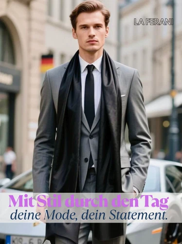 Men's silk scarf black wrap 100% stylish scarf men's scarf for suit