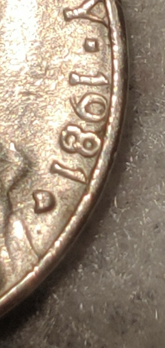 1981 D Nickel Error On 9 0n the Date And Filled D Mint Mark