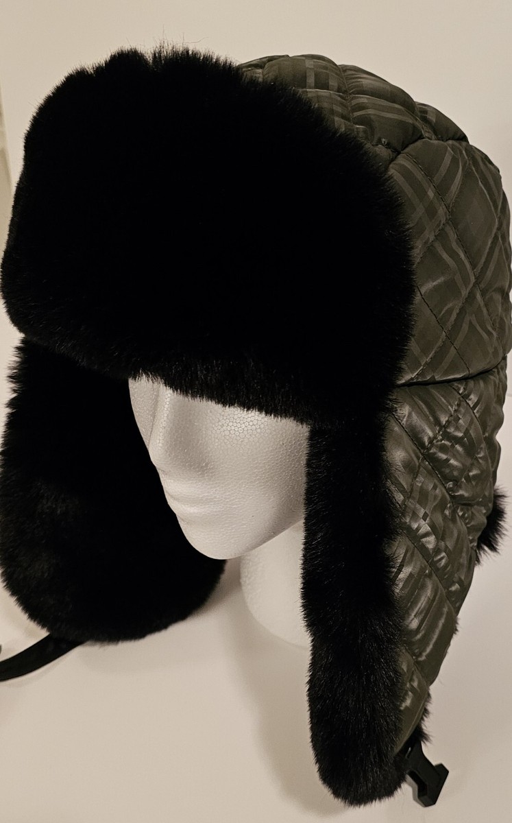 Free People FP Movement Printed Quilted Trapper Hat Olive  display picture 3