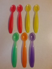 The First Years Take  Toss Infant Plastic Spoons Lot of 7 Colorful 2005 Daycare