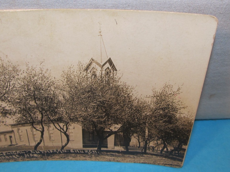 Vintage RPPC LUTHERAN CHURCH Stromsburg Nebraska Real Photo Postcard