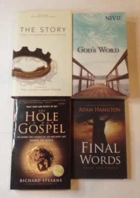 Book Find - lot of 4 - The Story, God's Word, Hole In Our Gospel + Final Words