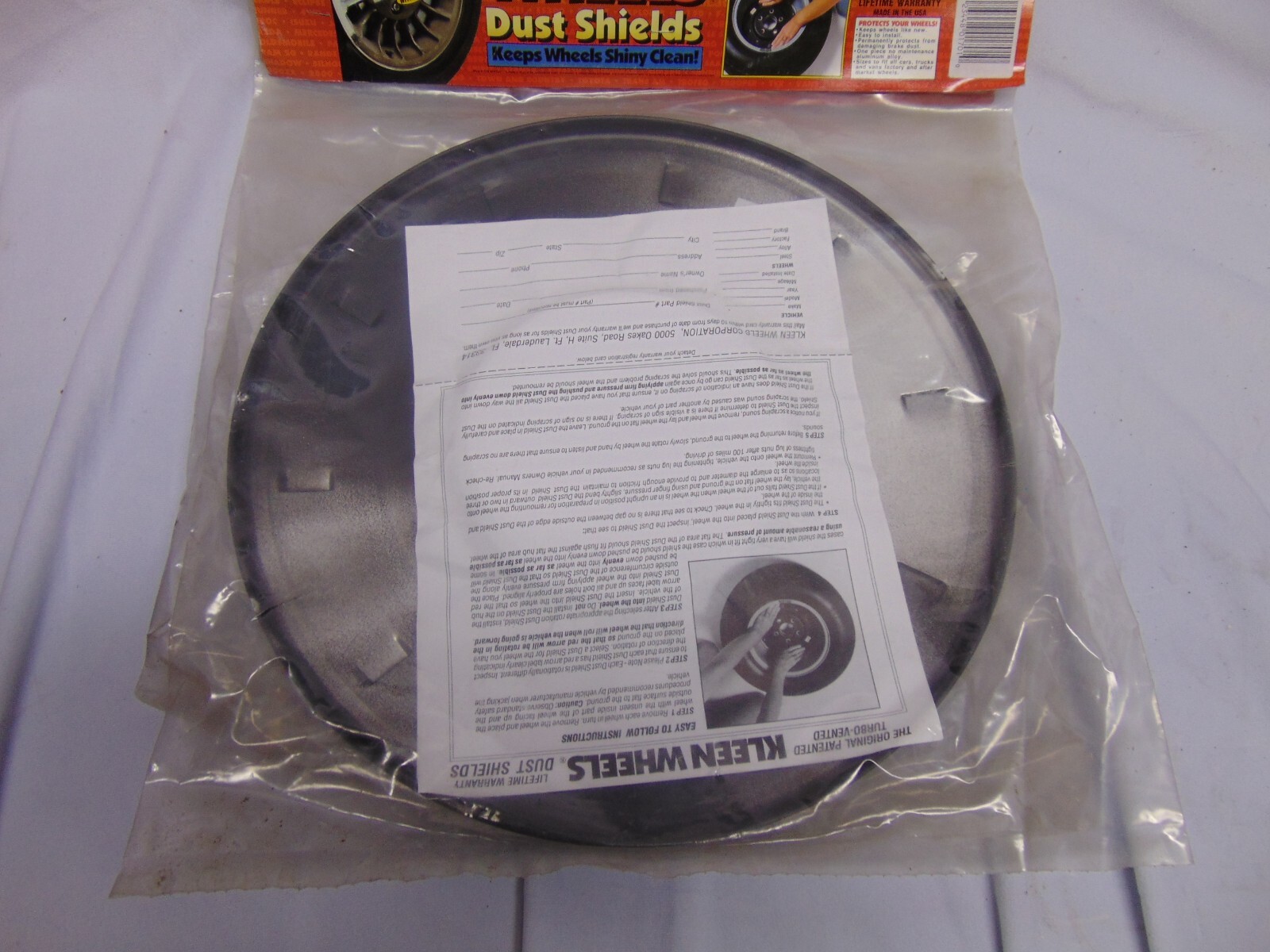 (2) Kleen Wheels Dust Shields 1701 fits like hubcap keeps wheels shiny