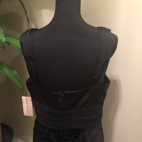 NWT BANDOLINO Black Velvet Cocktail Dress Size 10 - Picture 3 of 7