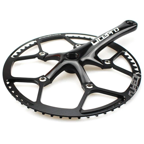 Litepro Bike Crank Set 7075-T6 Aluminum 130BCD Round Chainring 170mm Crankset - Picture 6 of 14