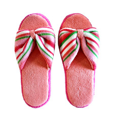 Avon Pink Womans Colorful Cozy Slippers Ladies Size 7-8