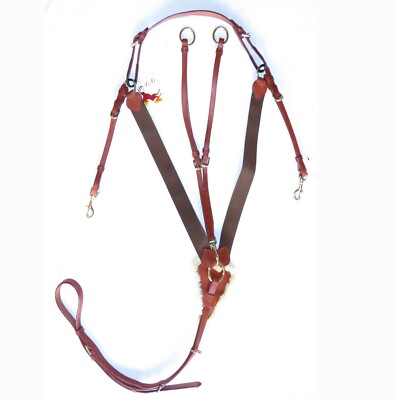 FSSV CHECK Brustplatte 3 PUNKT elastischer Lammfellgurt Martingale Widerristgurt