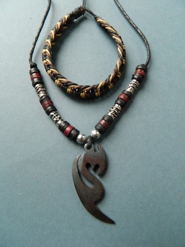 Necklace Celtic Maori Tribal Surfer Surf Mens Boys Jewellery Viking Bead Pendant - Picture 17 of 28