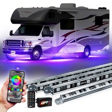 Opt7 Rgb Led Underglow Light Bar Bluetooth Controlled For Rv Camping Suv Trailer