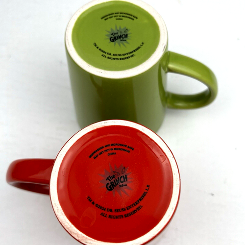 Juego de 2 tazas de café verde rojo The Grinch and Max - Imagen 6 de 11
