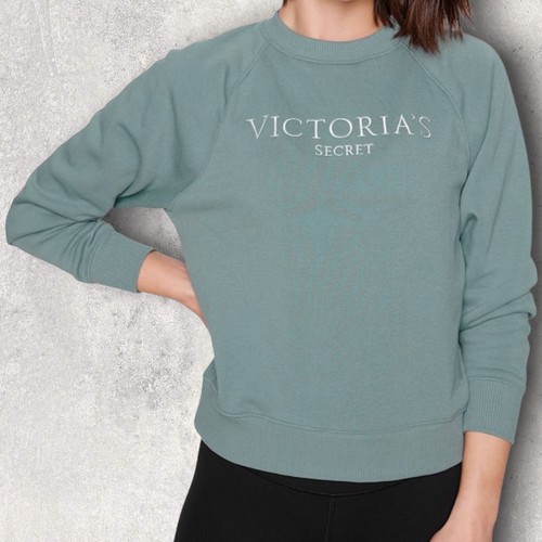 VICTORIA'S SECRET Crewneck Pullover Green Sweater Womens Size 2XL Fleece Stretch - Picture 2 of 6