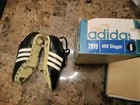 Adidas girls size 6 black vintage 1970s 400 Slugger cleats, new w box — photo 2
