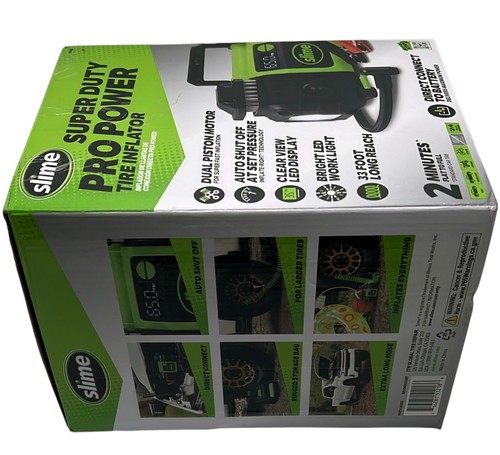 Slime Super Duty Pro Power Tire Inflator Pump 2 Min Flat To Full 40083 -Open Box - Bild 5 von 5