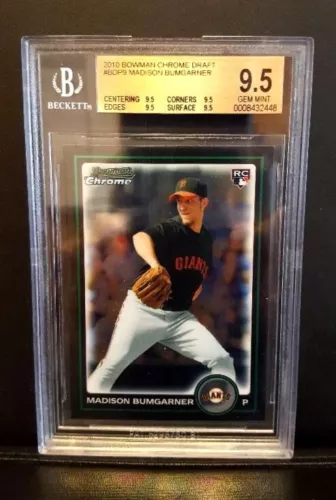 2010 BOWMAN CHROME DRAFT R/C #BDP9 "MADISON BUMGARNER" (GIANTS) BGS-9.5!!!