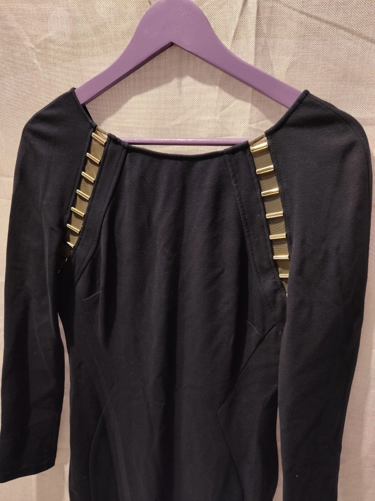 Abito Versace blu navy non indossato con etichette taglia EUR 44 autenticato