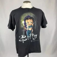 1998 Betty Boop Buffy the Vampire Slayer Parody Tshirt Unisex Men Women