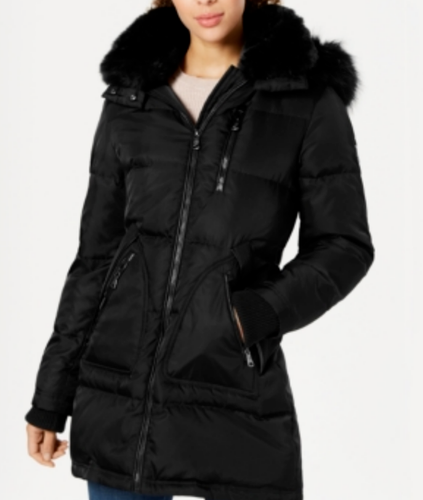Vince Camuto Faux-Fur-Trim Down Puffer 