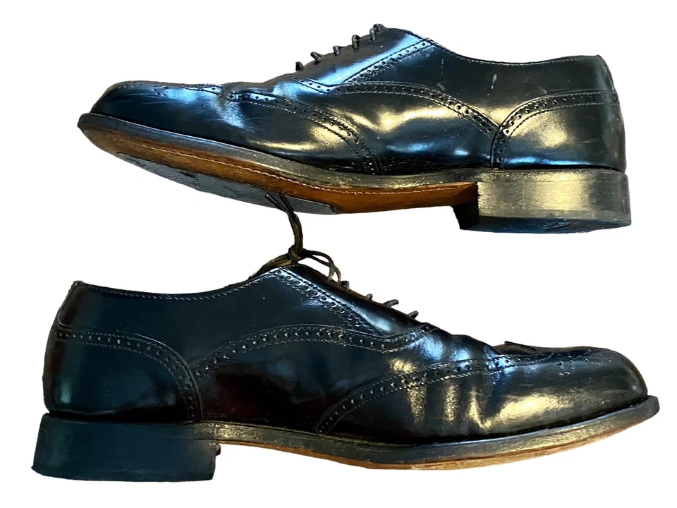 Zapatos Dexter De Colección Para Hombre Talla 10 2W Cuero Negro Punta de Ala Oxford DriLx Corpcore Foto 3 de 4