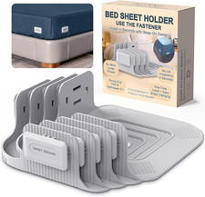 Bed Sheet Holders for Corners - Snap-Lock Sheet Lock for Fitted Sheets, Sheet Ho