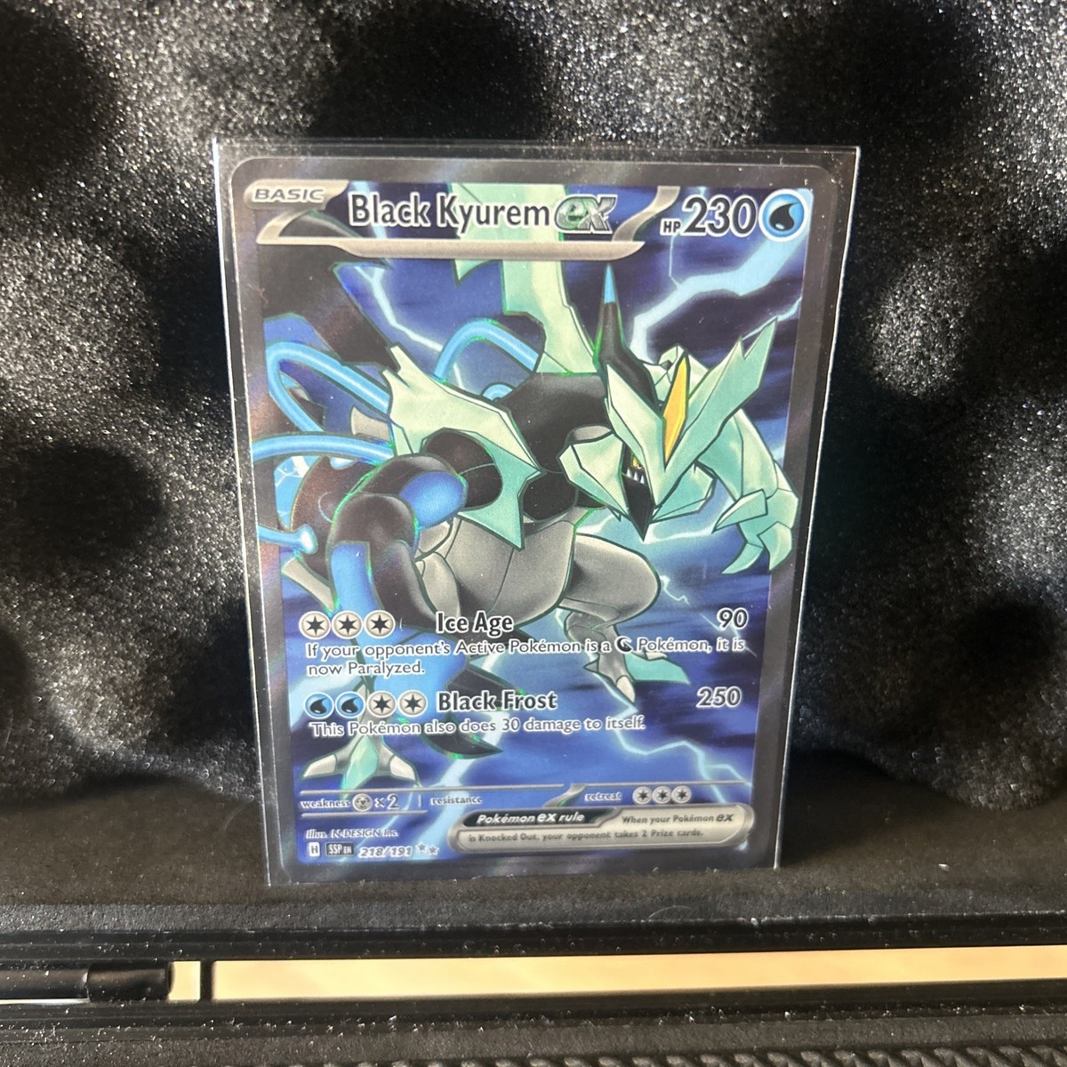 Pokmon TCG Surging Sparks Black Kyurem EX Holo Ultra Rare Card 218/191
