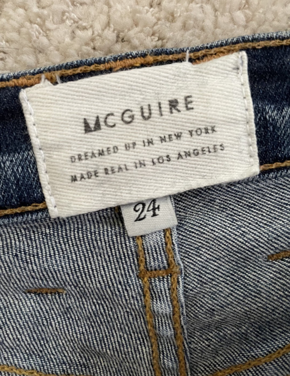 Anthropologie McGuire Denim Windsor High Rise Vintage Slim Ankle Jean Sz 24 EUC View 4
