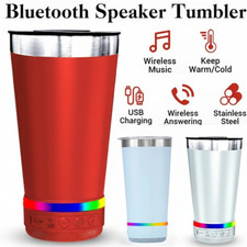 New Bluetooth Speaker Cup Mug Thermal insulated 16 oz. Tumbler With LED Lights
