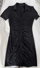 Alice And Olivia Little Black Dress Shirring Small Sexy!