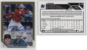 2023 Topps Chrome Rookie Auto Gold Refractor /50 JJ Bleday #RA-JJB Auto RC
