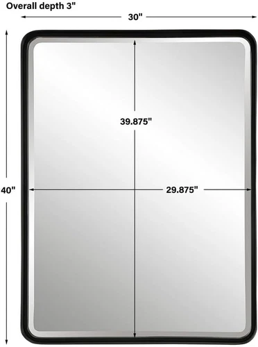 Crofton 30-Inch Oversized Mirror - Stylish Home Decor Accent Piece - Picture 4 of 5