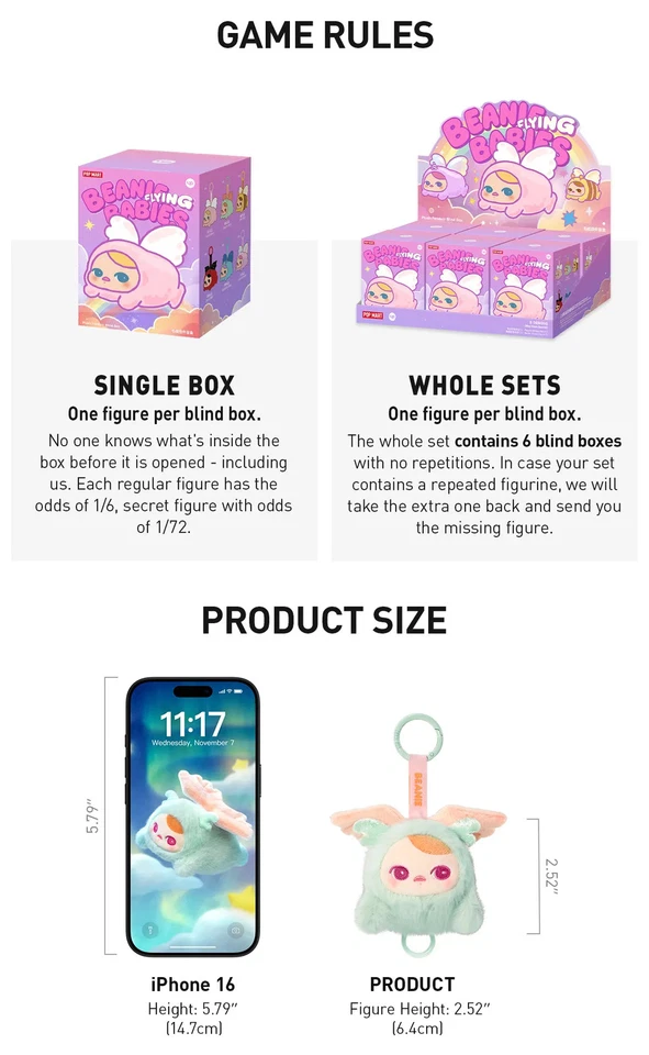 Pucky Beanie Flying Babies Series -plush Pendant Blind Box Hot Cute Toy Gift！ - Image 4 of 4