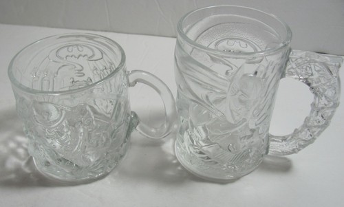 Menge 2 McDonald’s Batman Forever Glas Tassen Batman & Riddler (WD)