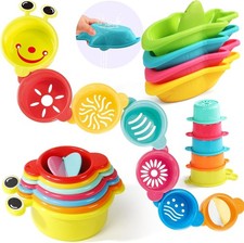 11 PCS Toddlers Bath Toys for Kids, Baby Shower Toys Mold Free Bathtub Toys