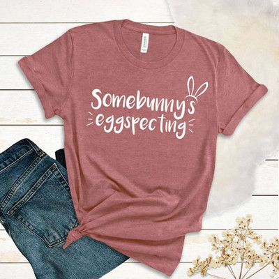 Somebunny's Eggspecting Easter Pregnancy Shirt