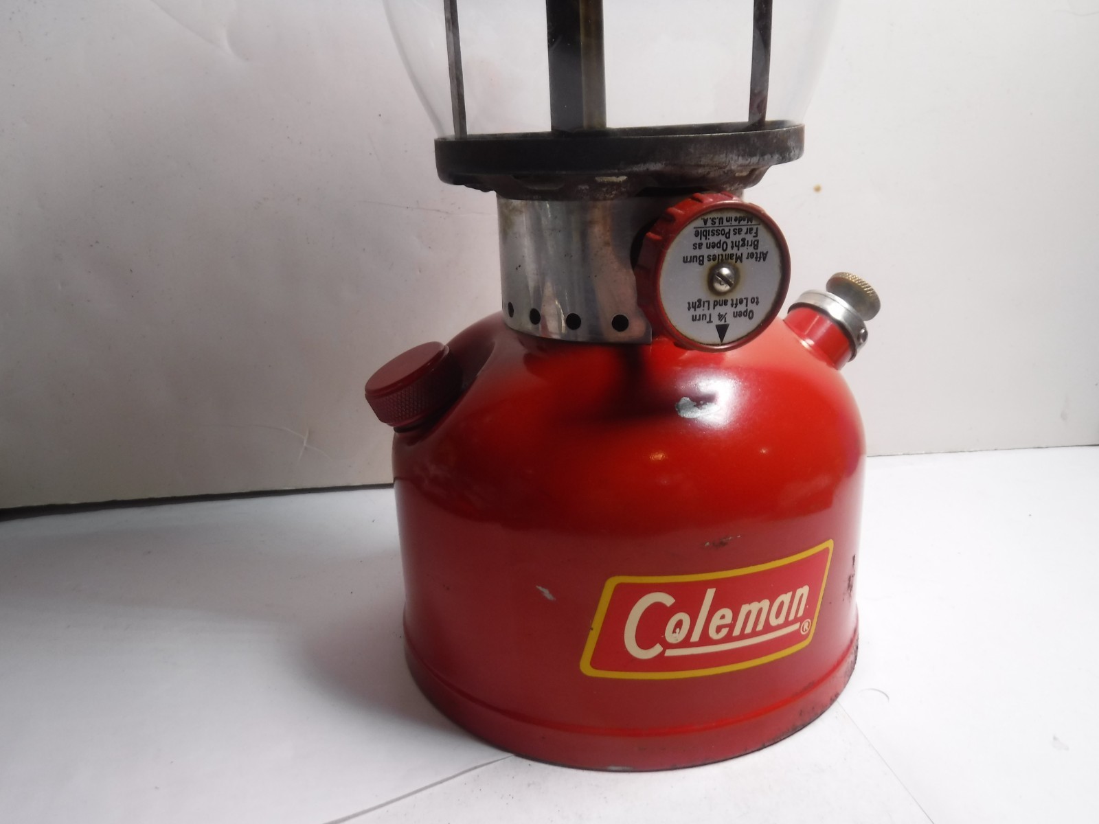 1955 Model 200A Red Coleman Gas Lantern “Sunshine of the Night”