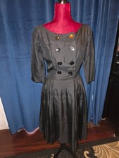 Lucille Ball Owned and Worn black silk dress 1950's from Sydney Guilaroff