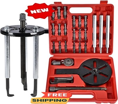 Kit de extractor de rodamientos, extractor de 3 mordazas con orificio interior,