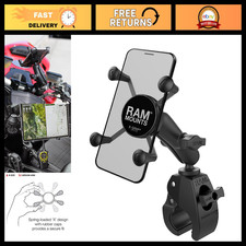 Universal Motorcycle Phone Mount with Tough-Claw Clamp X-Grip Holder - Secure