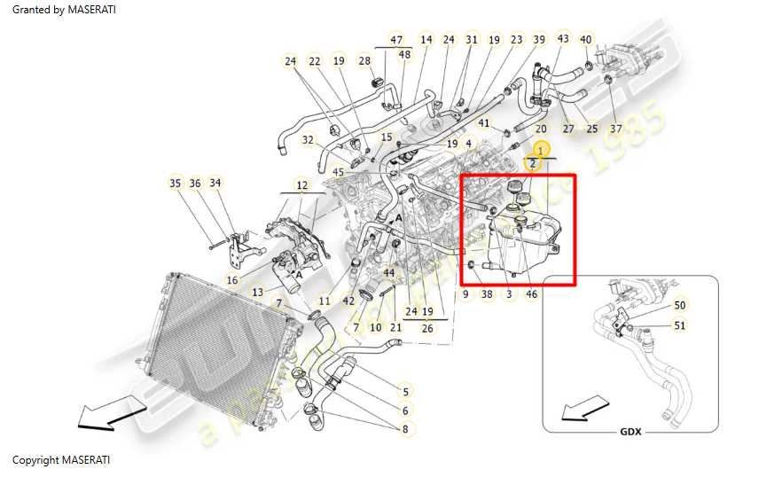 2014-21 Maserati Ghibli S Q4 3.0L Engine Expansion Tank Coolant Reservoir Bottle