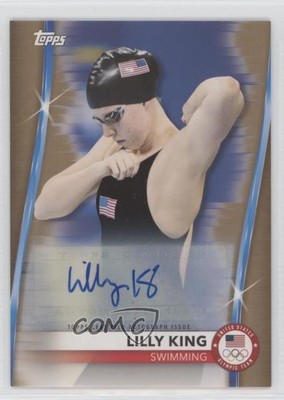 2021 Topps US Olympic & Paralympic Team and Hopefuls Gold /20 Lilly King Auto