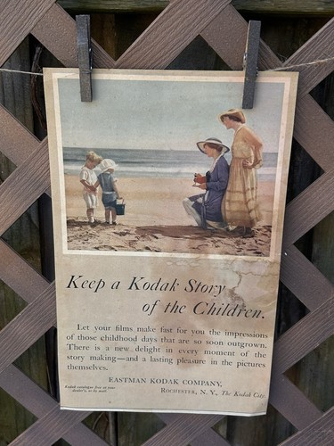 Vintage Original 1916 KODAK Eastman Co "Story For The Children" Color Ad  14 x 9