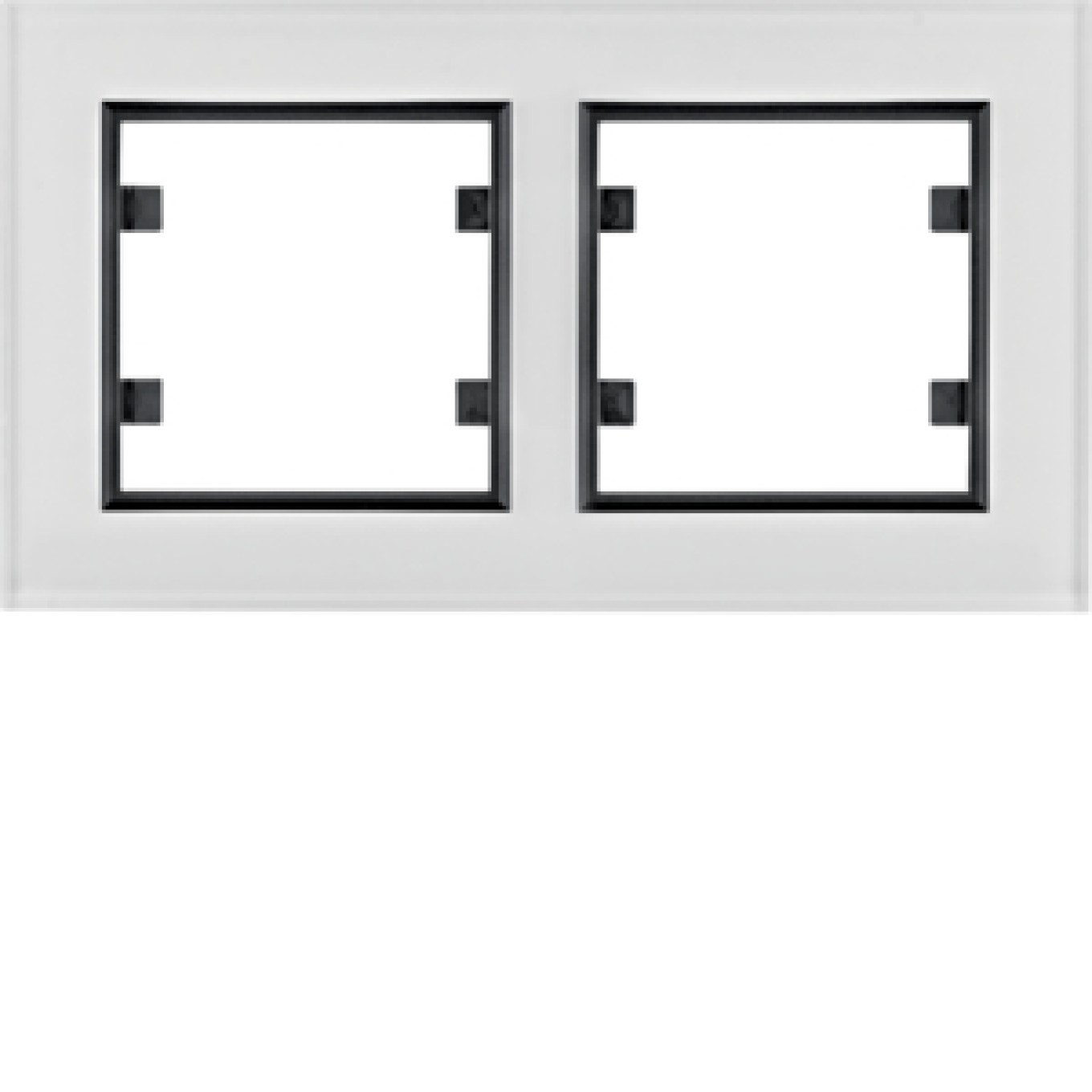 Lumina Passion Frame 2x Horizontal Glass White WL9220