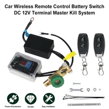 Car Wireless 2x Remote Control Battery Switch DC 12V Terminal Master Kill System