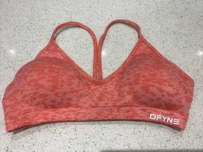 DFYNE Revive Sports Bra In Coral Size Medium 