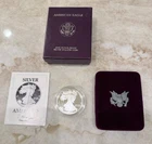1990 S American Silver Eagle Choice Proof Bullion $1 Coin OGP COA