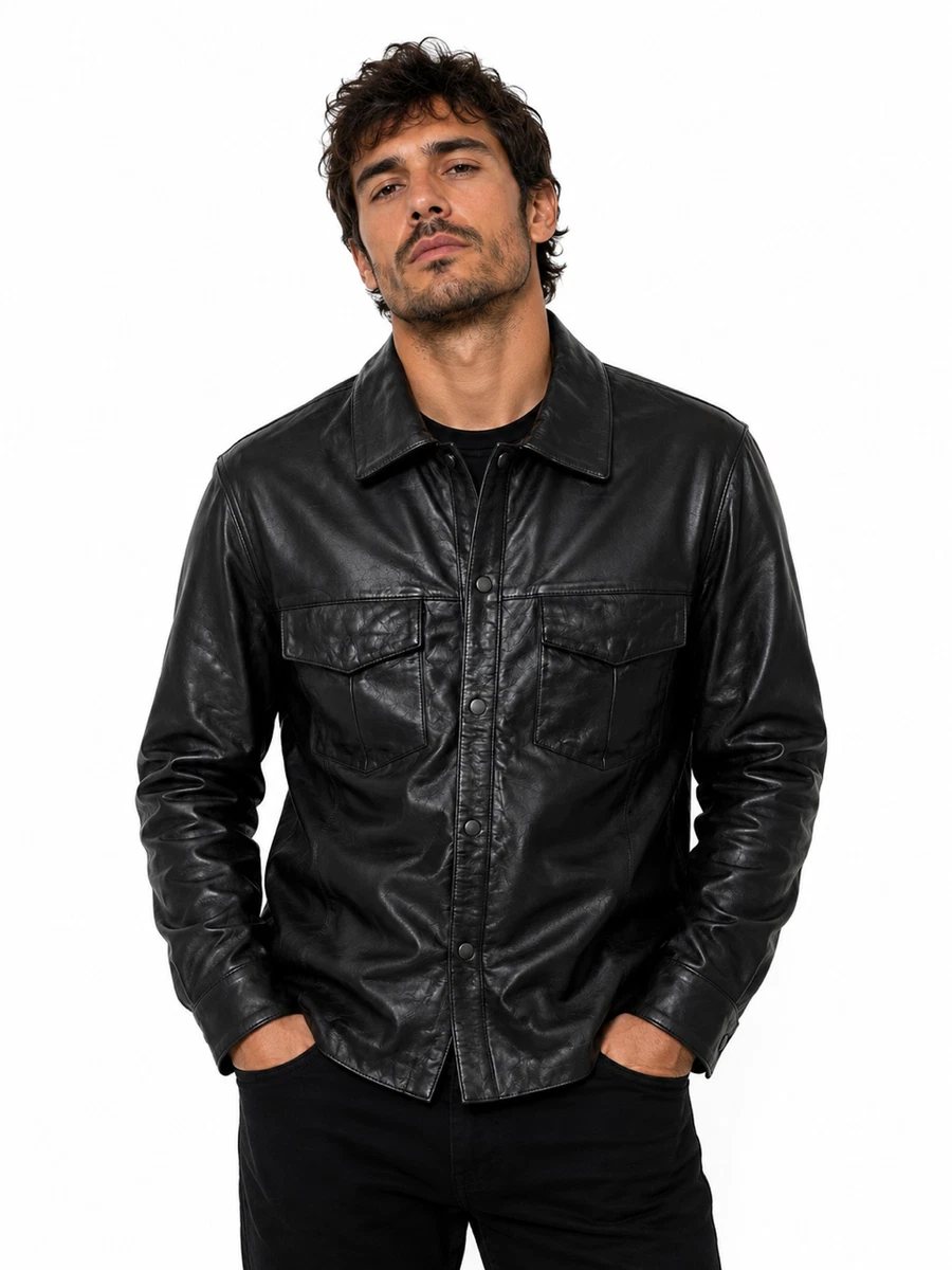 leather motorcycle shirt products for sale | eBay